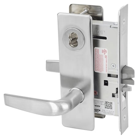 Corbin Russwin Entrance or Office Mortise Lock, CS Lever, M Escutcheon, 6-Pin LFIC Less Core, Satin Chrome ML2051 CSM 626 CL6